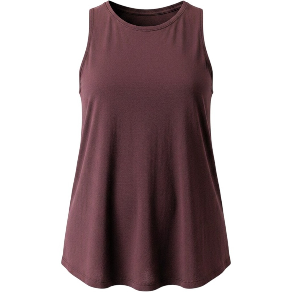 A New Day Tank Top Small Burgundy High Neck Relaxed Fit Basic Layering
